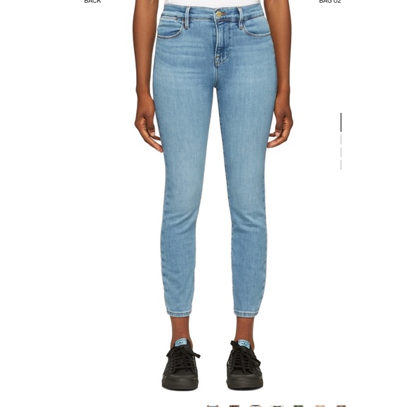 Frame Le Skinny de Jeanne Crop 25 Light Blue - Picture 6 of 9